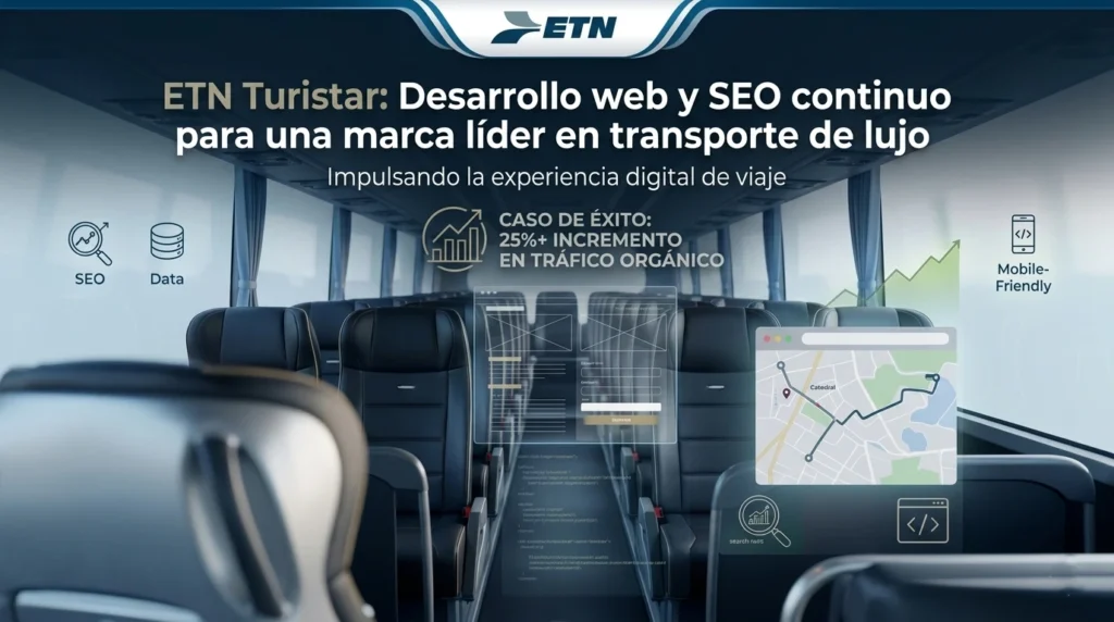 ETN: Desarrollo web y SEO continuo para una marca líder en transporte de lujo