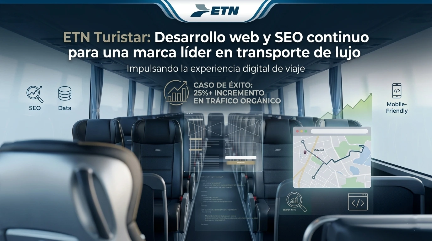 ETN: Desarrollo web y SEO continuo para una marca líder en transporte de lujo